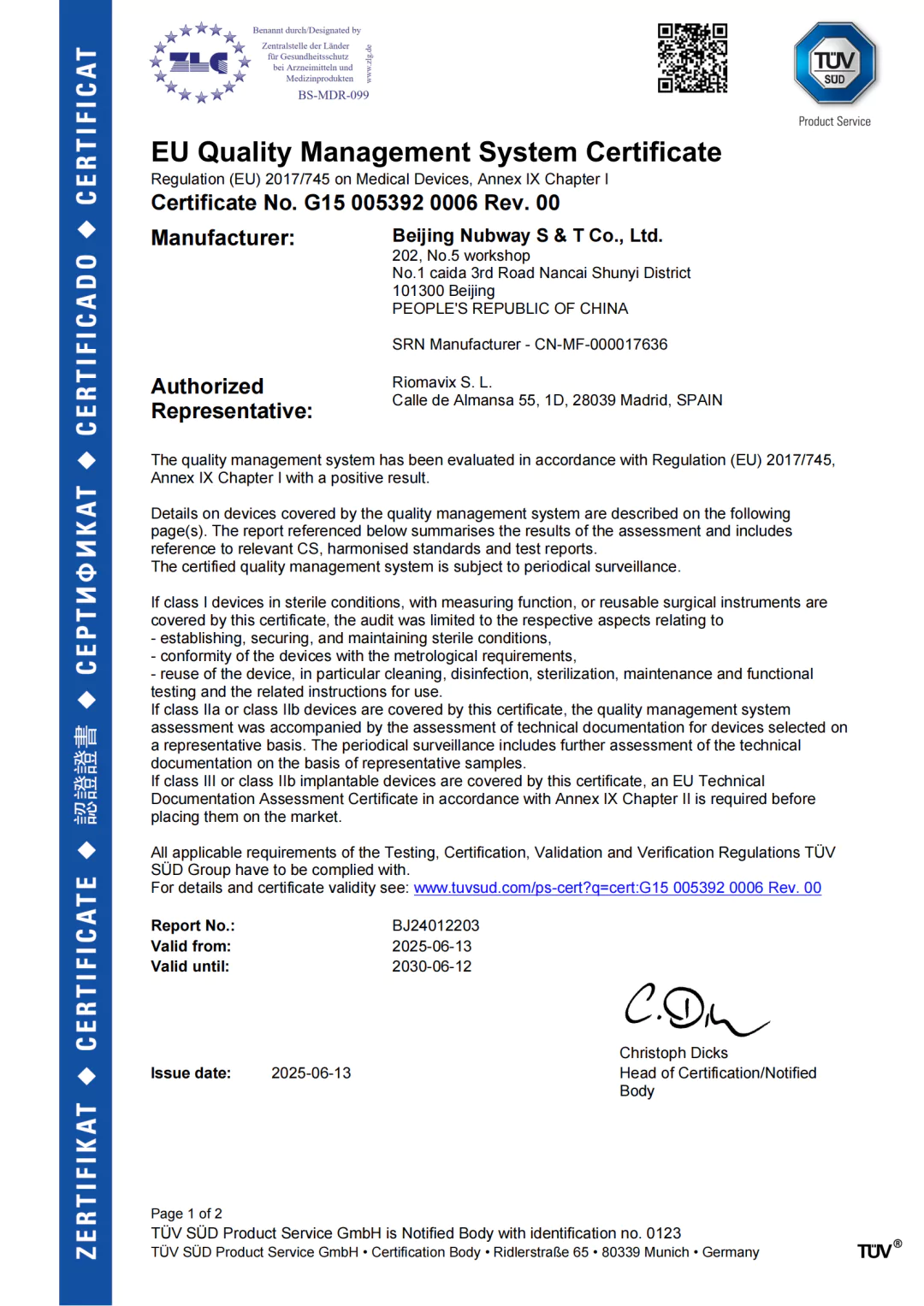 NUBWAY | Breaking New Ground! Nubway Awarded TÜV SÜD’s First CE Certificate for Medical Beauty Devices under Appendix XVI of MDR